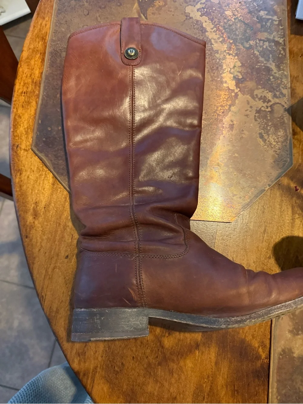 Frye Melissa Leather Riding Boots - Brown